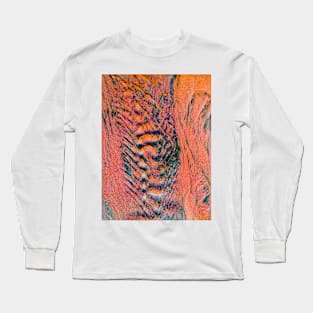 Abstract tideway faces in red Long Sleeve T-Shirt